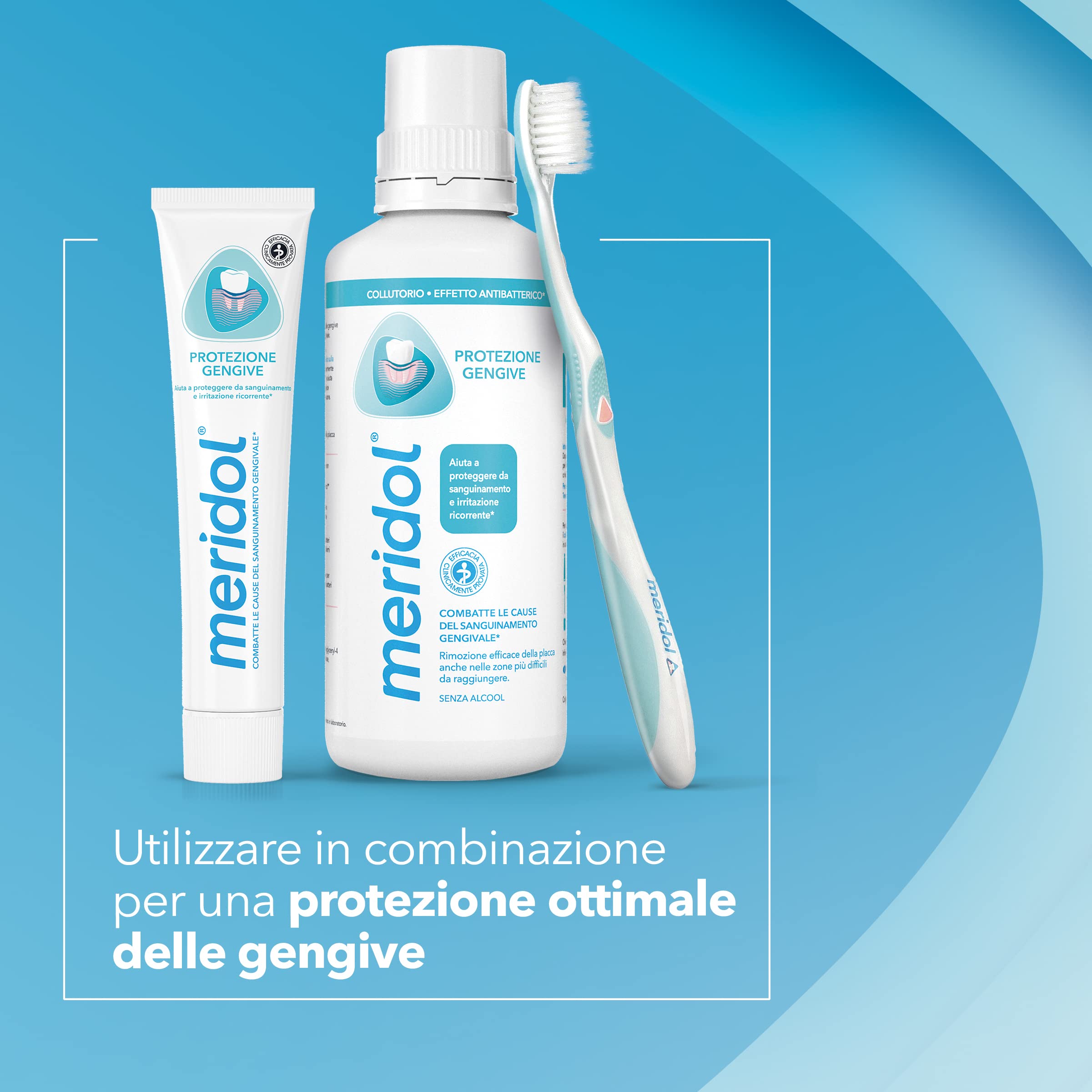 Meridol dentifrice sodium-lauryl-sulfate, arôme menthe rafraîchissant.