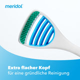 Meridol nettoyeur-langue-emballage-compact présente pratique pour la trousse de toilette
