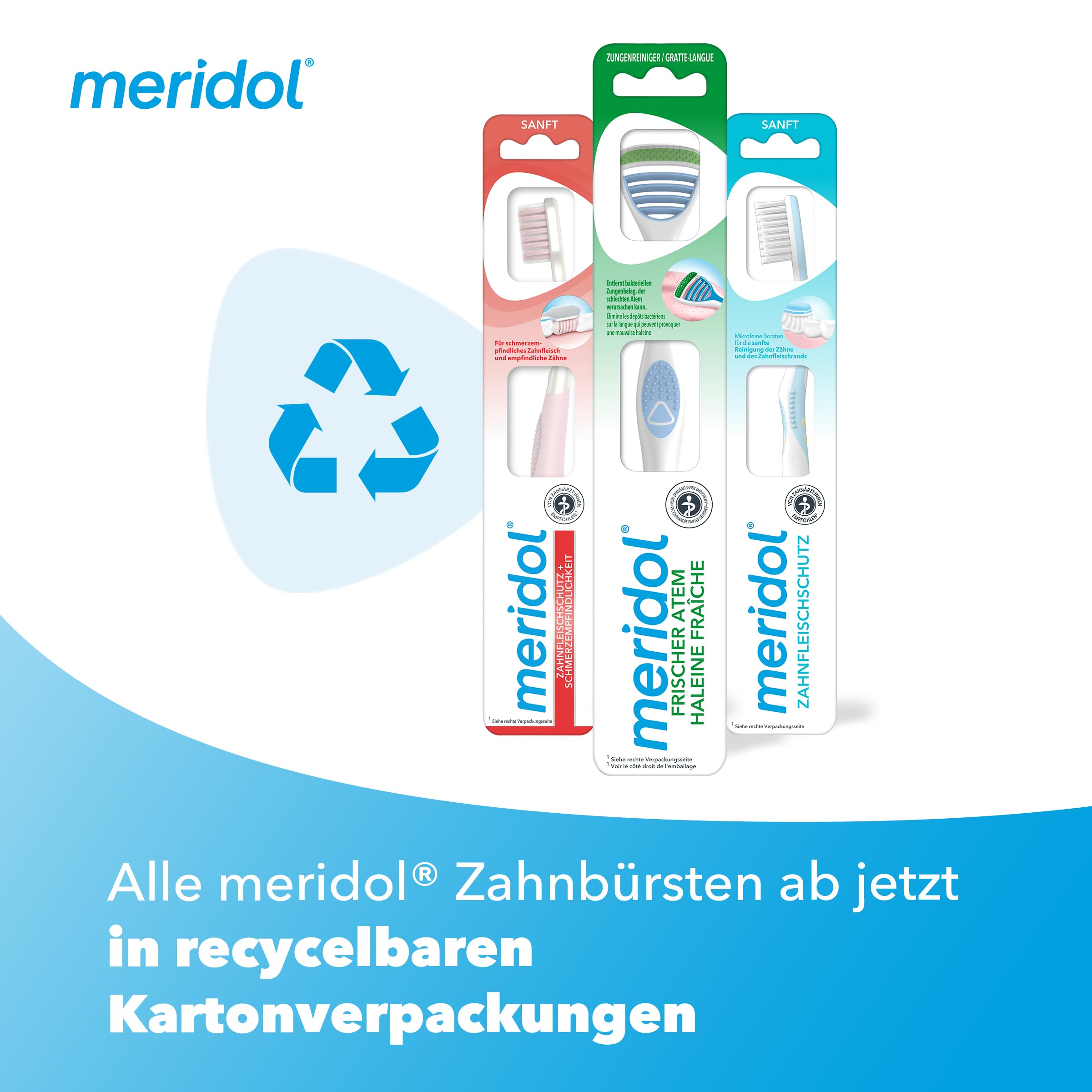 Meridol nettoyeur-langue-nettoyage-langue efficace et rapide après le brossage