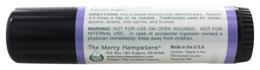 Merry Hempsters Arnica Baume, usage quotidien pratique pour le confort après l'activité.