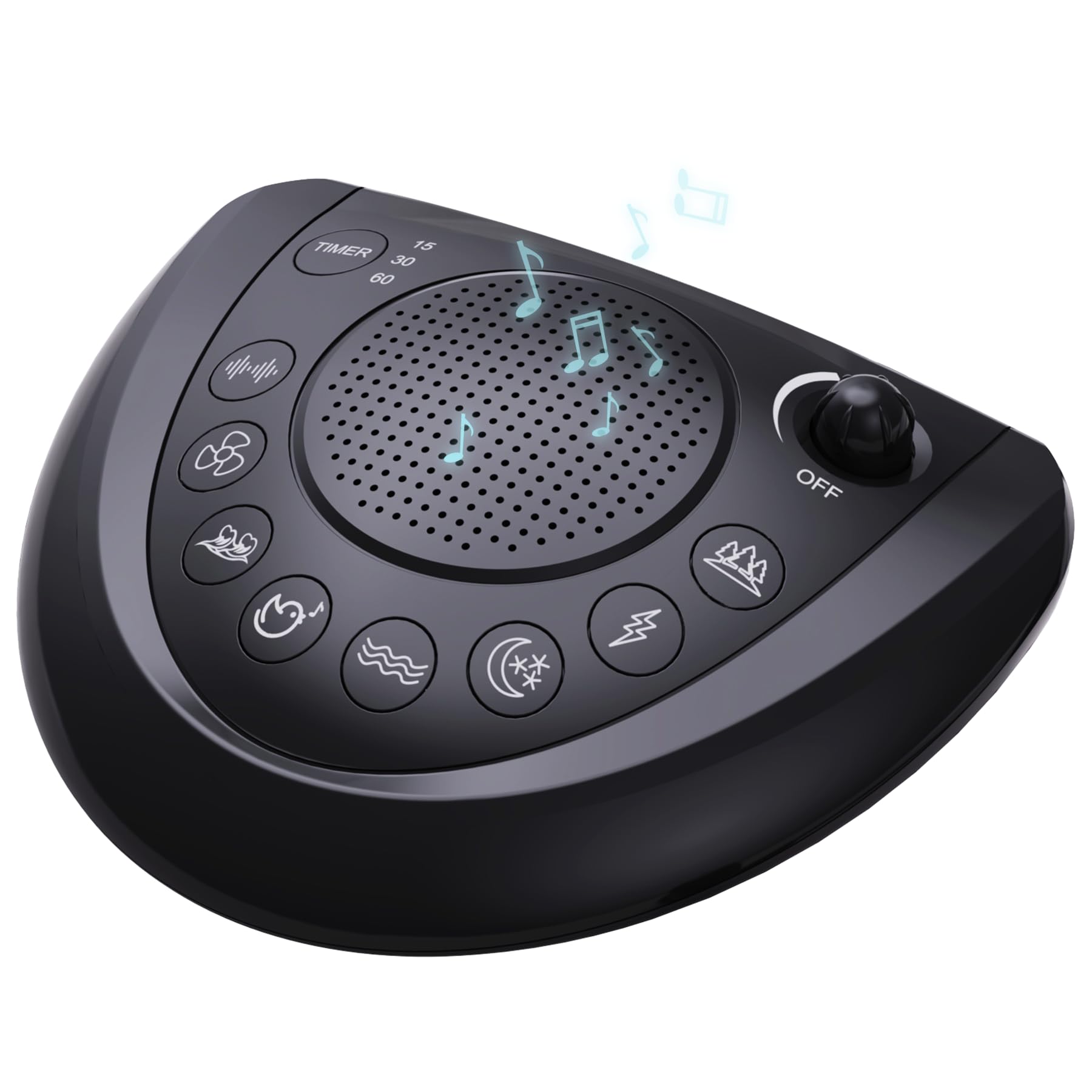 Mesqool machine bruit blanc portable prête pour le sommeil en déplacement.