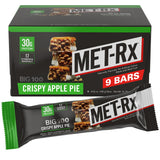 Barre MET-Rx Big 100 Colossal, boîte tarte-pomme croustillante pour un encas protéiné rapide.