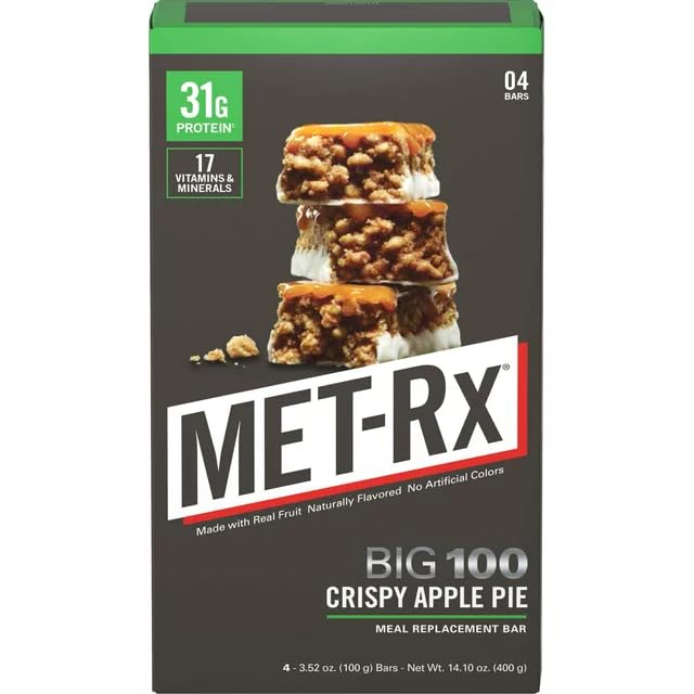 Met-Rx Big100, barre protéinée sans gluten et sans allergènes courants.