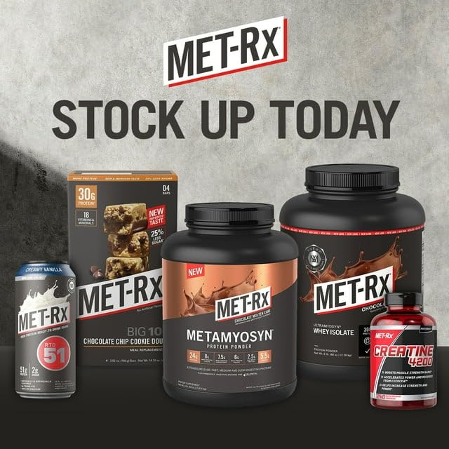 Met-Rx Big100 goût tarte aux pommes, croquant et douceur.