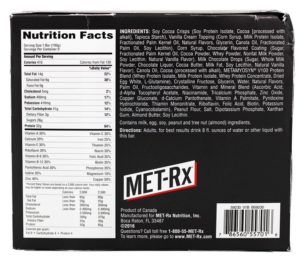 MET-Rx Colossal Cookie Crunch, texture croustillante en gros plan pour snack gourmand.