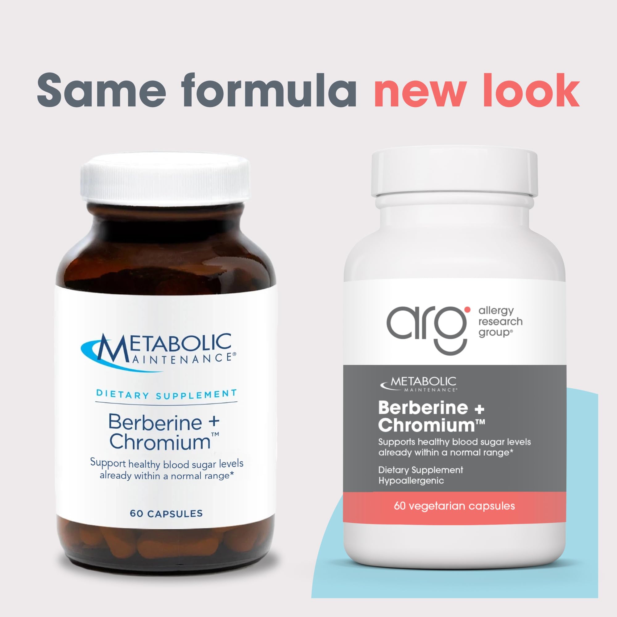Metabolic Maintenance Berberine + Chromium – étiquette affichant berberine et minéraux essentiels.