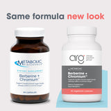 Metabolic Maintenance Berberine + Chromium – étiquette affichant berberine et minéraux essentiels.