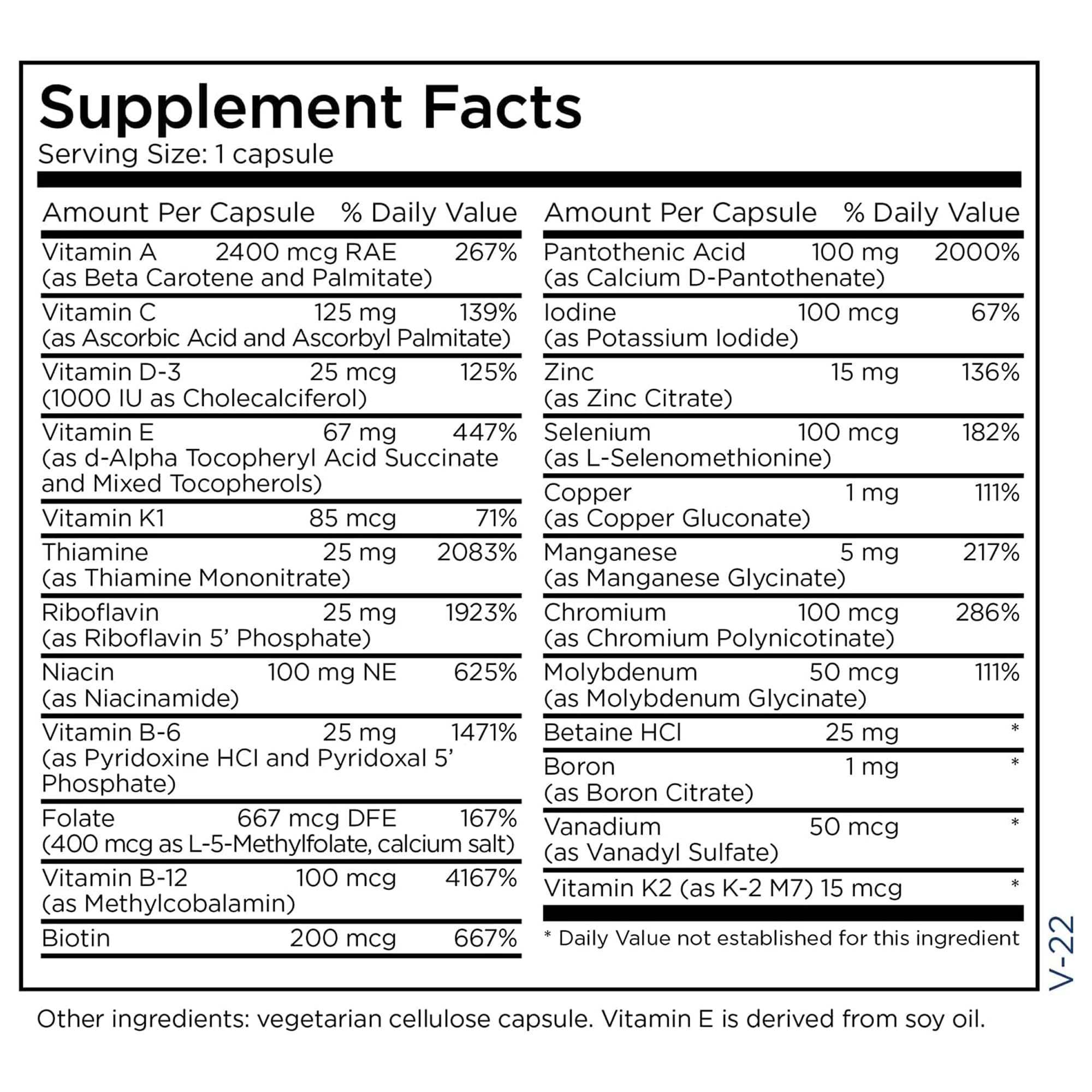 Metabolic Maintenance The Big One, packaging sans additifs superflus.