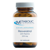 Metabolic Maintenance Resveratrol en bouteille avec pipérine, soutien antioxydant naturel.