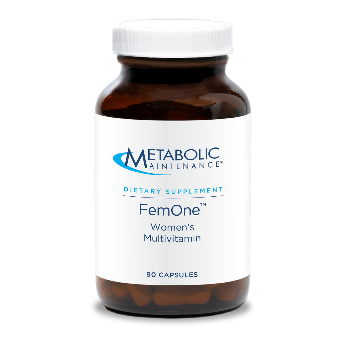 FemOne de Metabolic Maintenance — bouteille avec capsules végétariennes faciles à avaler