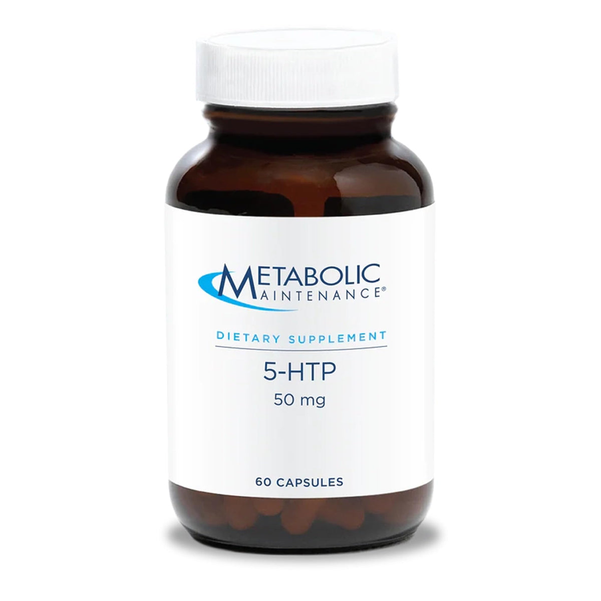Bouteille Metabolic Maintenance 5-HTP 100 mg prête pour une routine nocturne