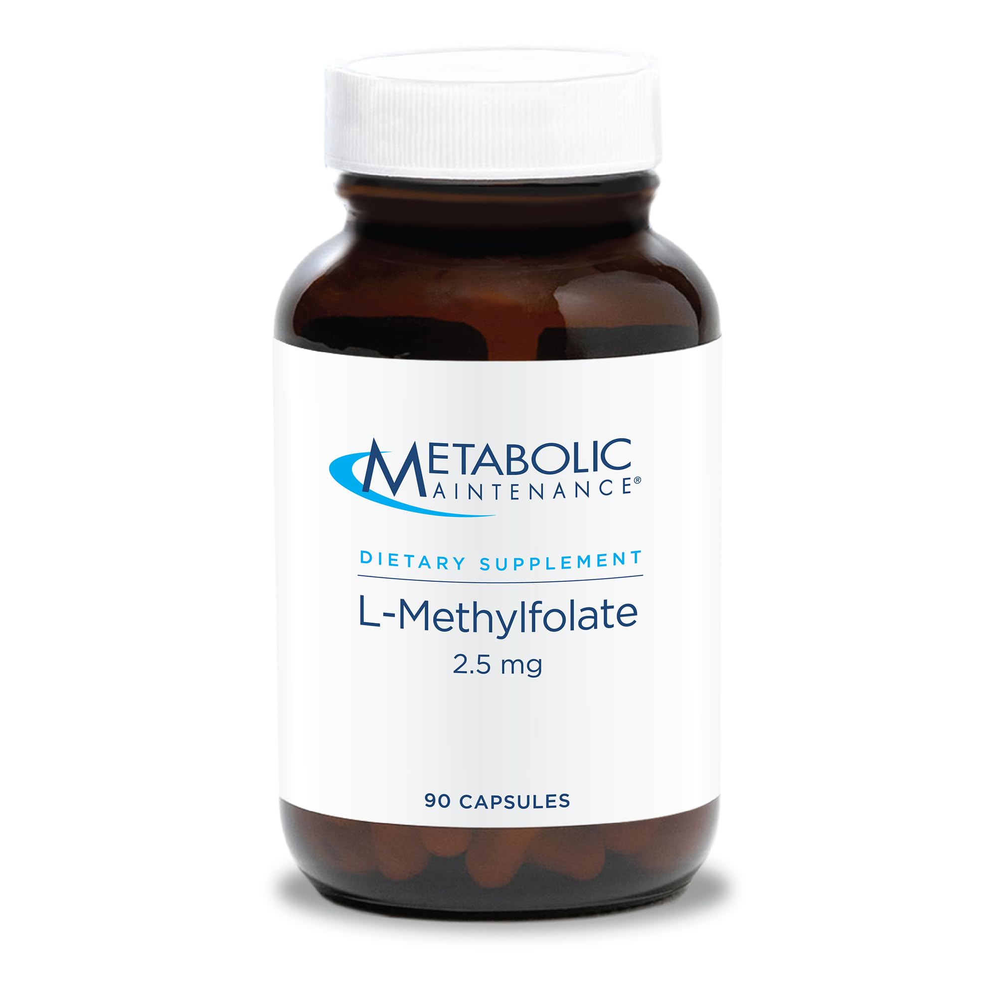 Metabolic Maintenance L-Methylfolate 2,5 mg bouteille soutient la méthylation et la clarté mentale.