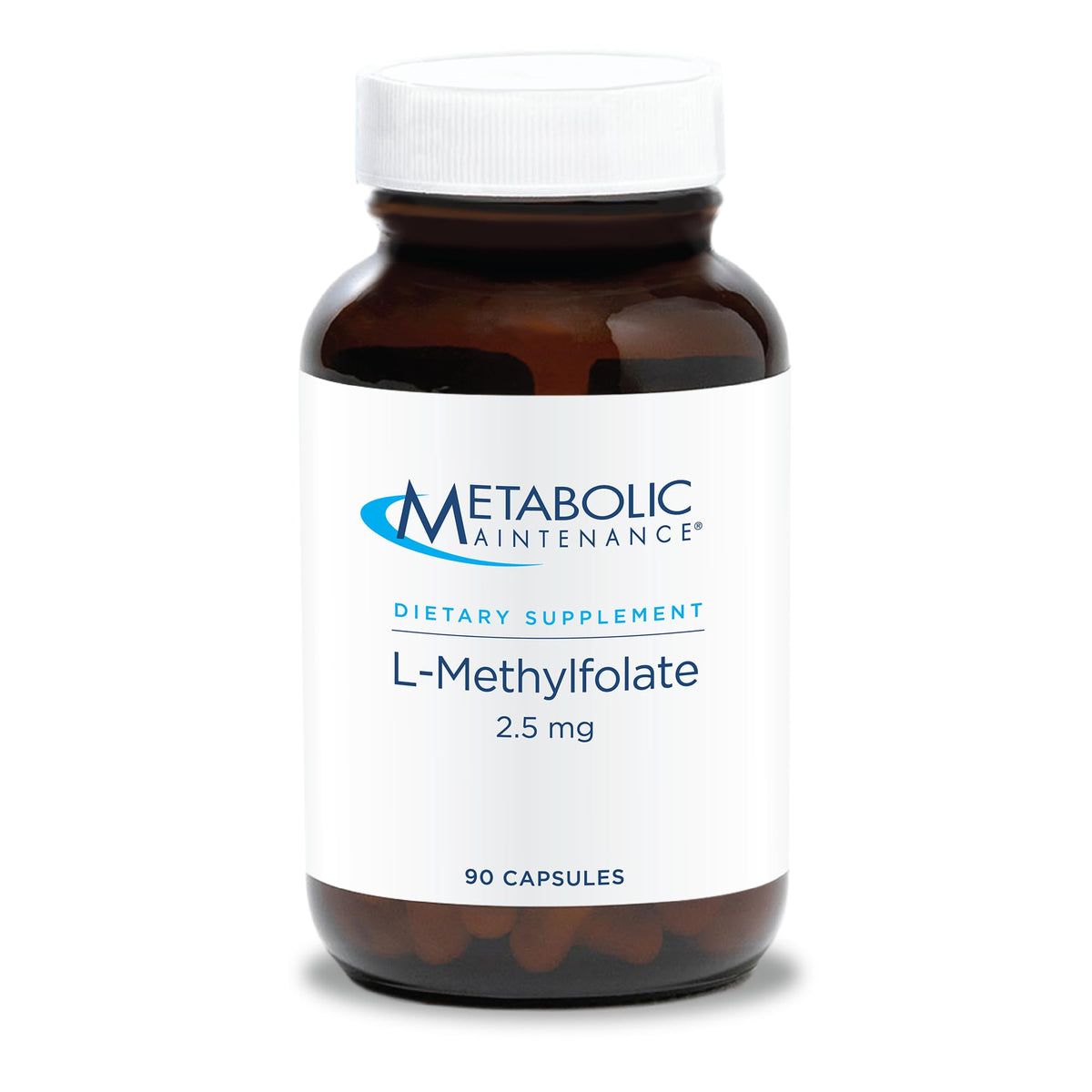 Metabolic Maintenance L-Methylfolate 2,5 mg bouteille soutient la méthylation et la clarté mentale.