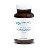 Metabolic Maintenance L-Methylfolate - bouteille montrant le format 90 gélules, apport quotidien potentiel