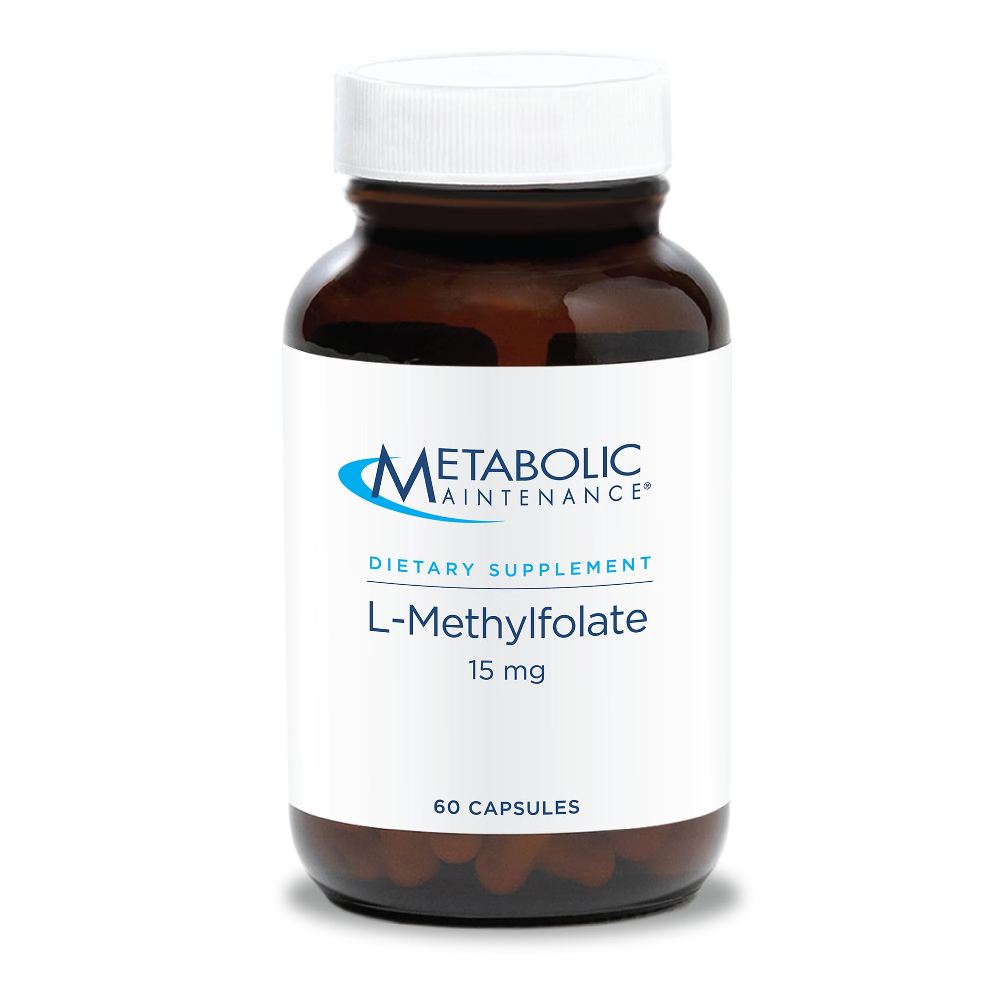 Bouteille Metabolic Maintenance L-Méthylfolate, soutien potentiel à la méthylation et à l'humeur.