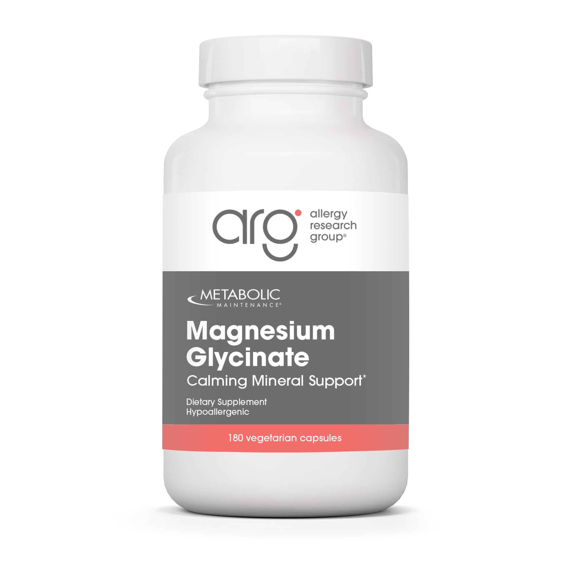 Metabolic Maintenance Magnesium Glycinate, bouteille et capsules, soutien sommeil et calme