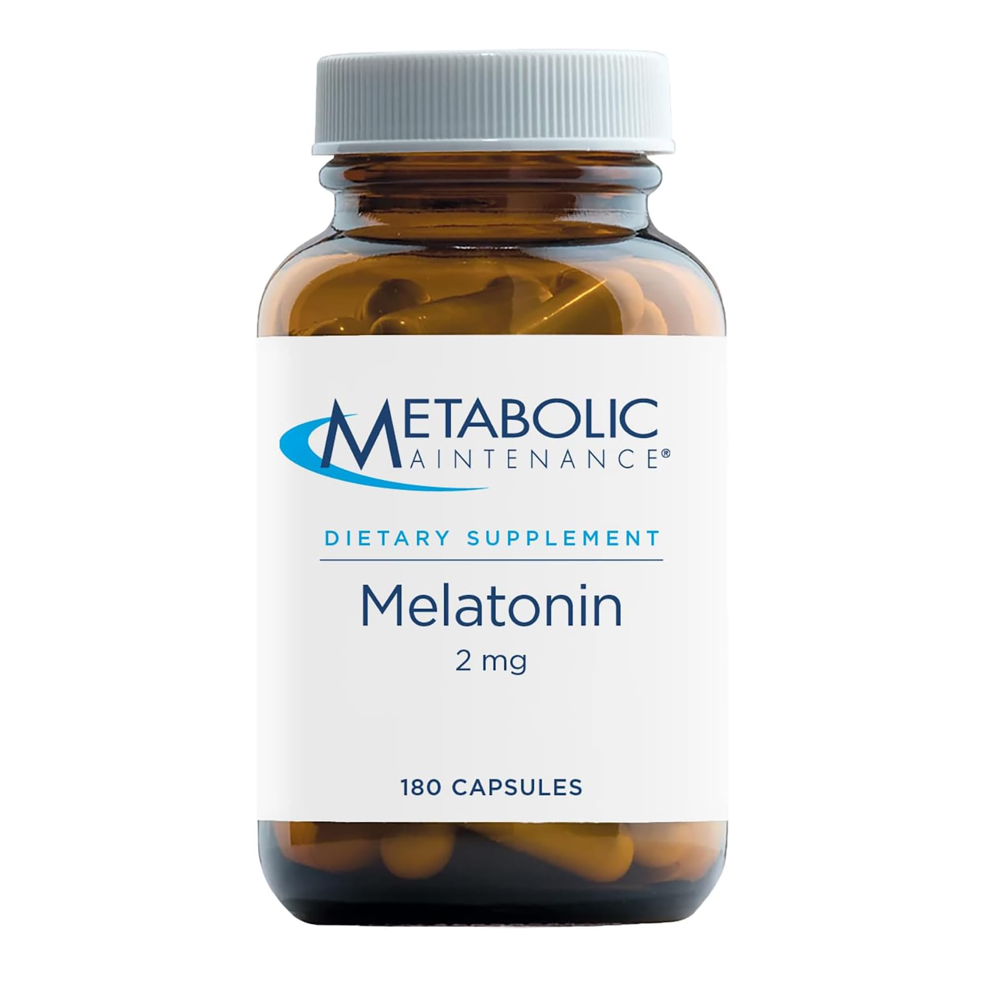 Metabolic Maintenance Mélatonine: bouteille verre ambre protège la formule et le sommeil.