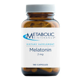 Metabolic Maintenance Mélatonine: bouteille verre ambre protège la formule et le sommeil.