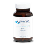 Gélules NAC 600 mg Metabolic Maintenance dans le flacon, soutien immunitaire potentiel.