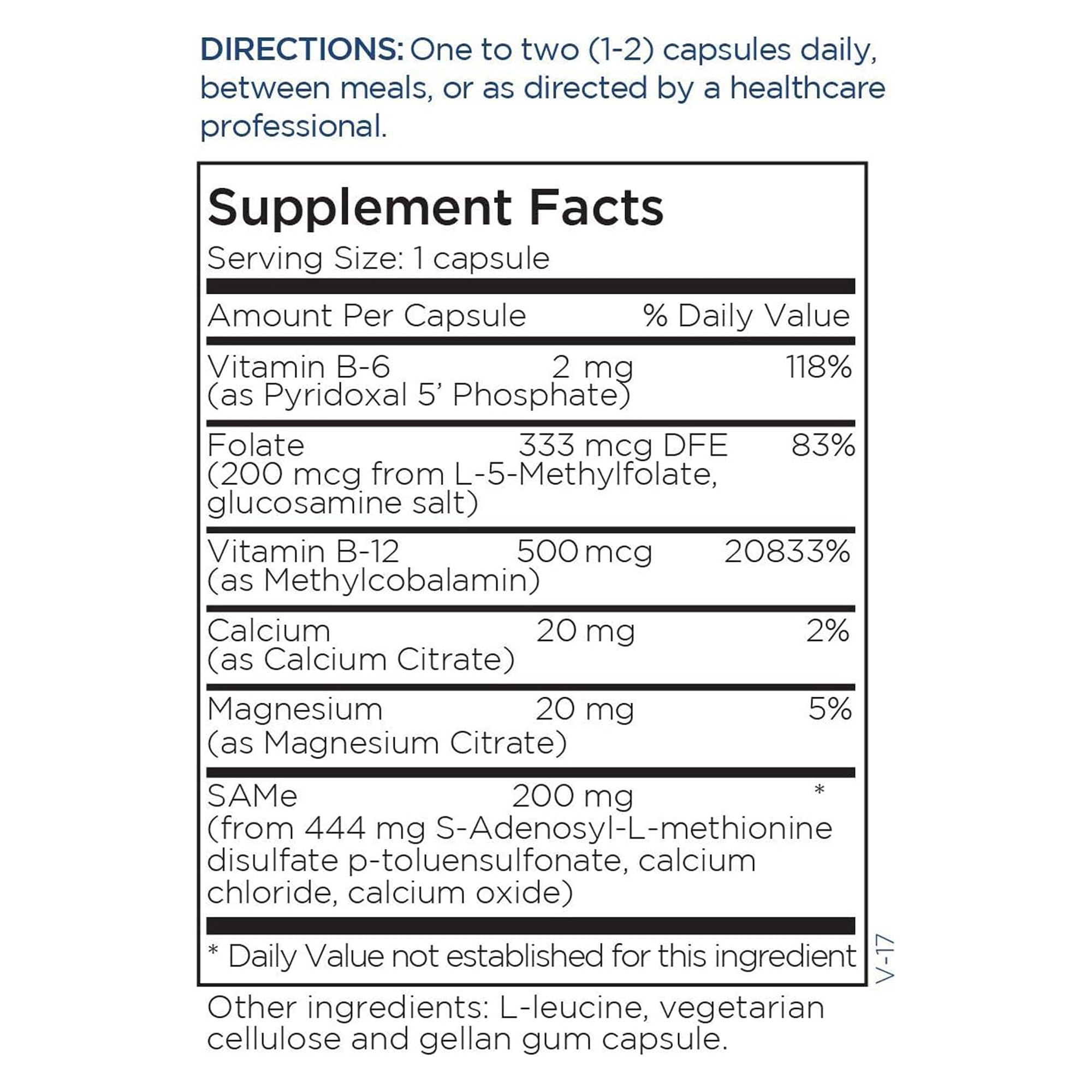 Metabolic Maintenance SAMe Cofacteurs — emballage élégant, information claire et accessibilité du produit