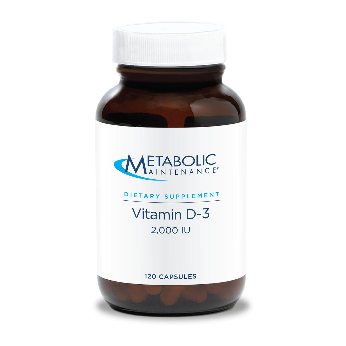 Metabolic Maintenance Vitamine D3, bouteille 2000 UI pour soutien quotidien des os.