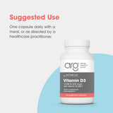 Étiquette Metabolic Maintenance Vitamine D3, conditionnement clair et sûr pour usage quotidien