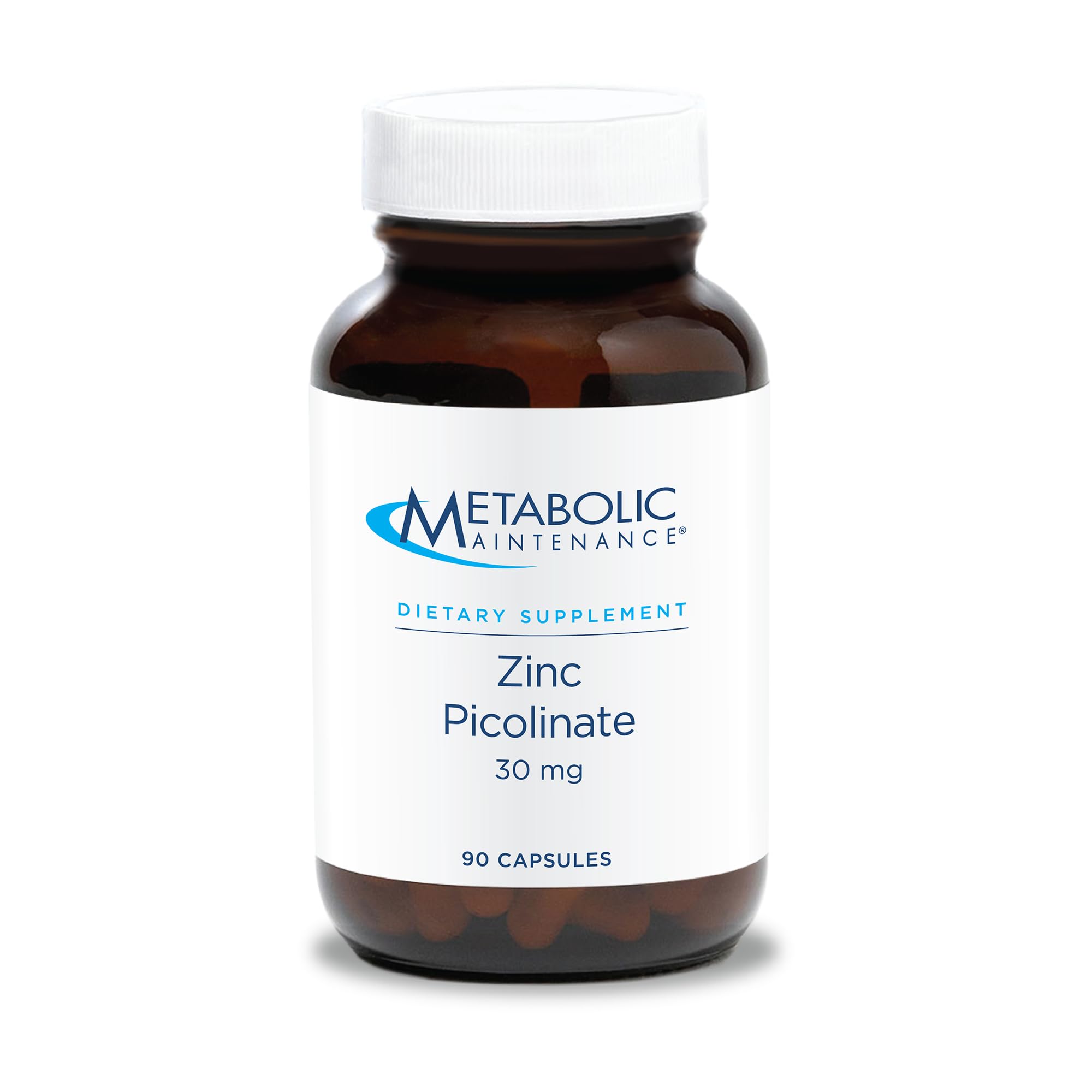 Metabolic Maintenance Zinc Picolinate – bouteille avec gélules végétariennes prêt à l’emploi