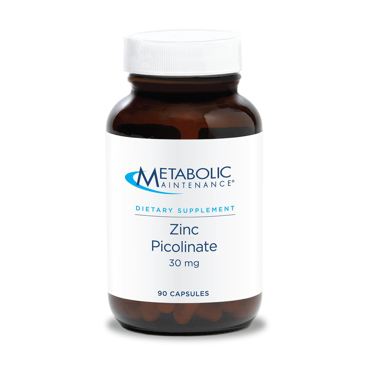Metabolic Maintenance Zinc Picolinate – bouteille avec gélules végétariennes prêt à l’emploi