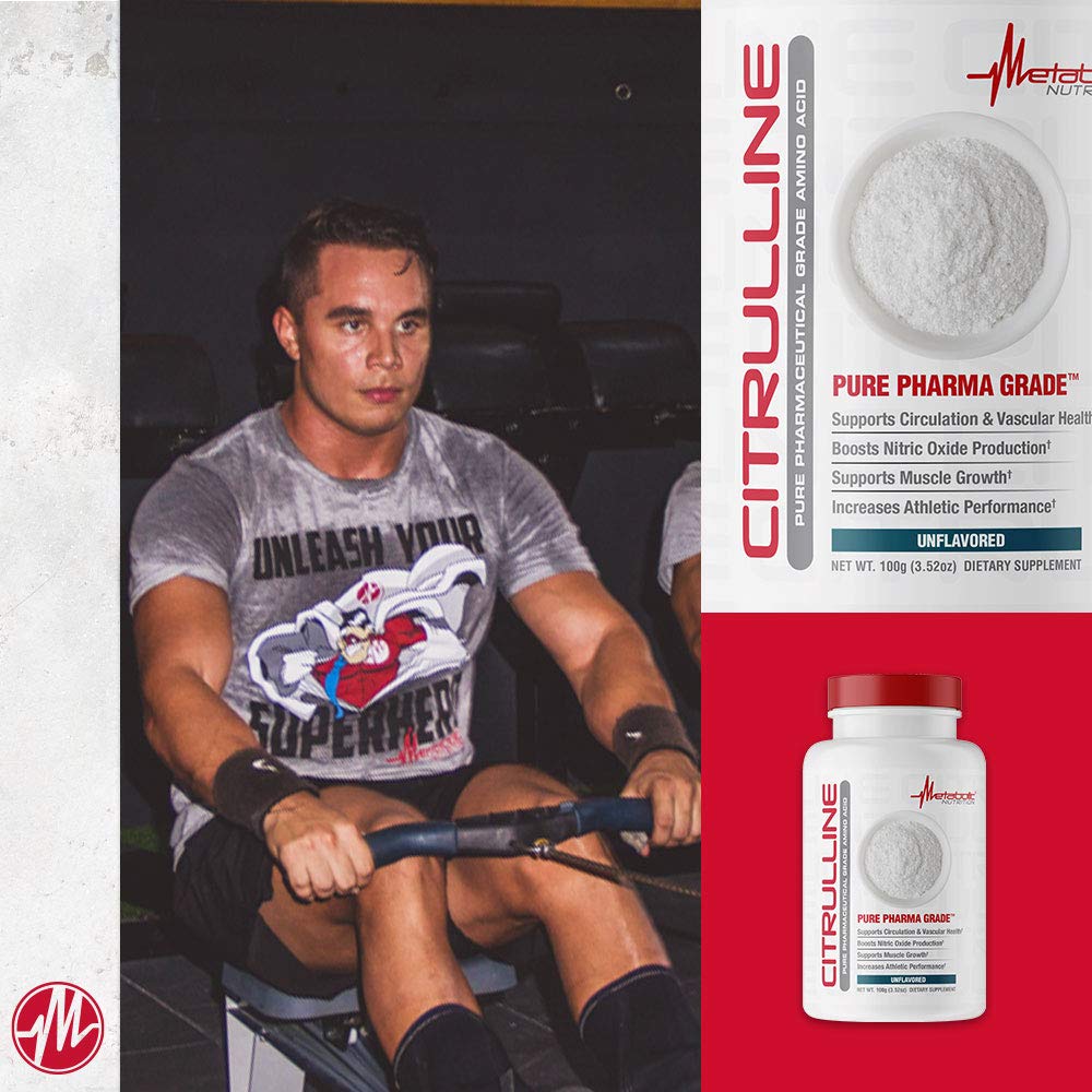 Texture fine de Citrulline Metabolic Nutrition prête à se mélanger dans l eau.