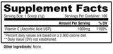 Doseur pratique pour mesurer Metabolic Nutrition Vitamine C.