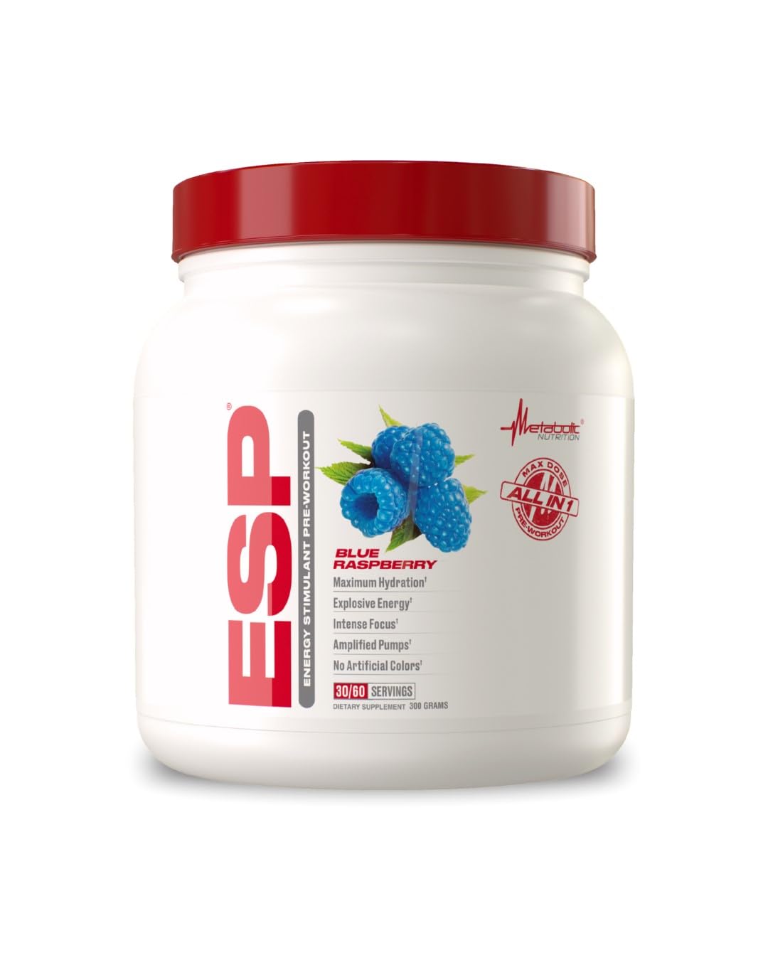 Metabolic Nutrition ESP : bouteille pré-entraînement pour énergie et concentration