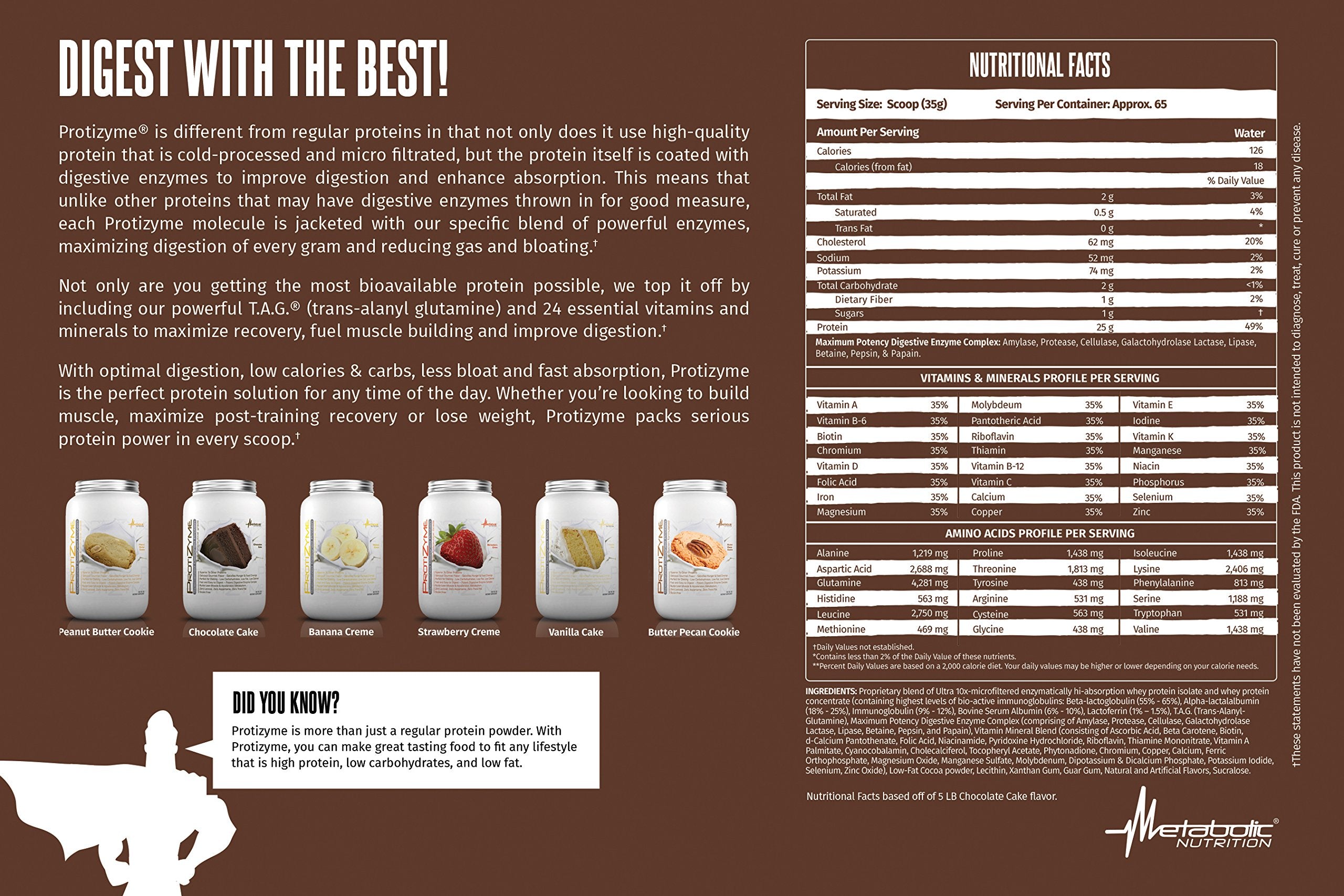 Protizyme Metabolic Nutrition, cookies beurre de cacahuète, collation protéinée pratique.