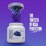 Sachet Tri-Pep BCAA Metabolic Nutrition, peut aider à la récupération musculaire après l’effort.