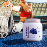 Emballage Tri-Pep BCAA Metabolic Nutrition sans sucre, pour un apport net durant l’entraînement.
