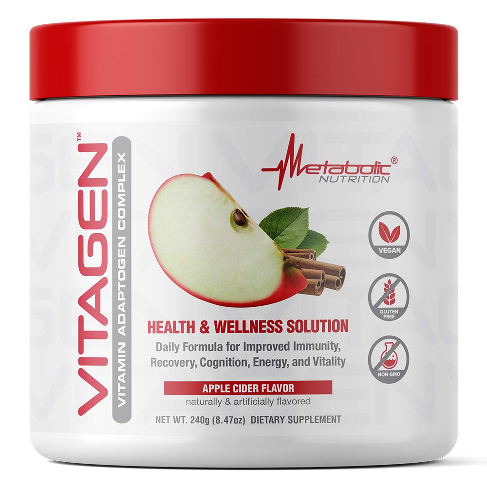 Vitagen Metabolic Nutrition – bouteille cidre-pomme, soutien énergie quotidien et vitalité.