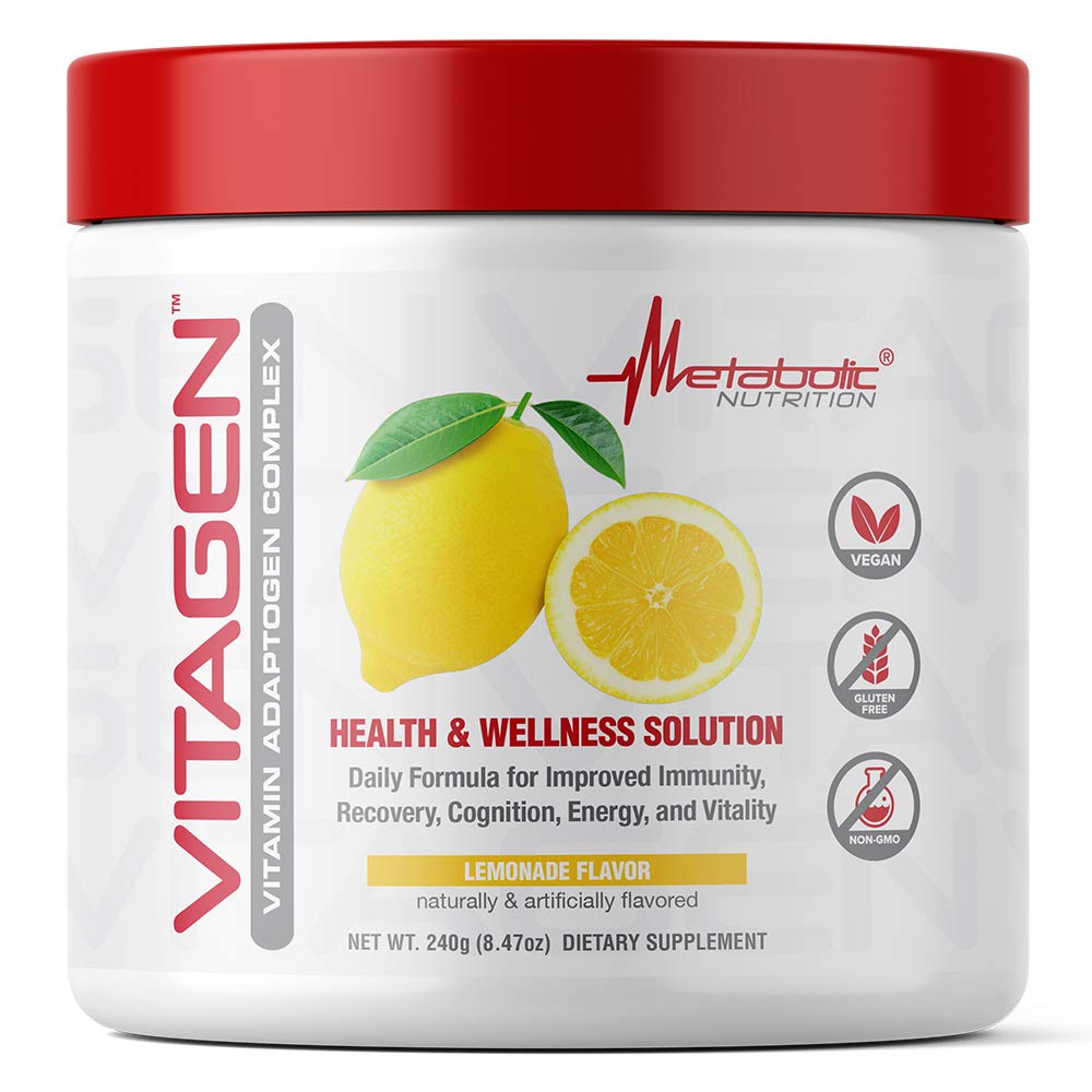 Vitagen de Metabolic Nutrition, bouteille limonade, énergie soutenue au quotidien.