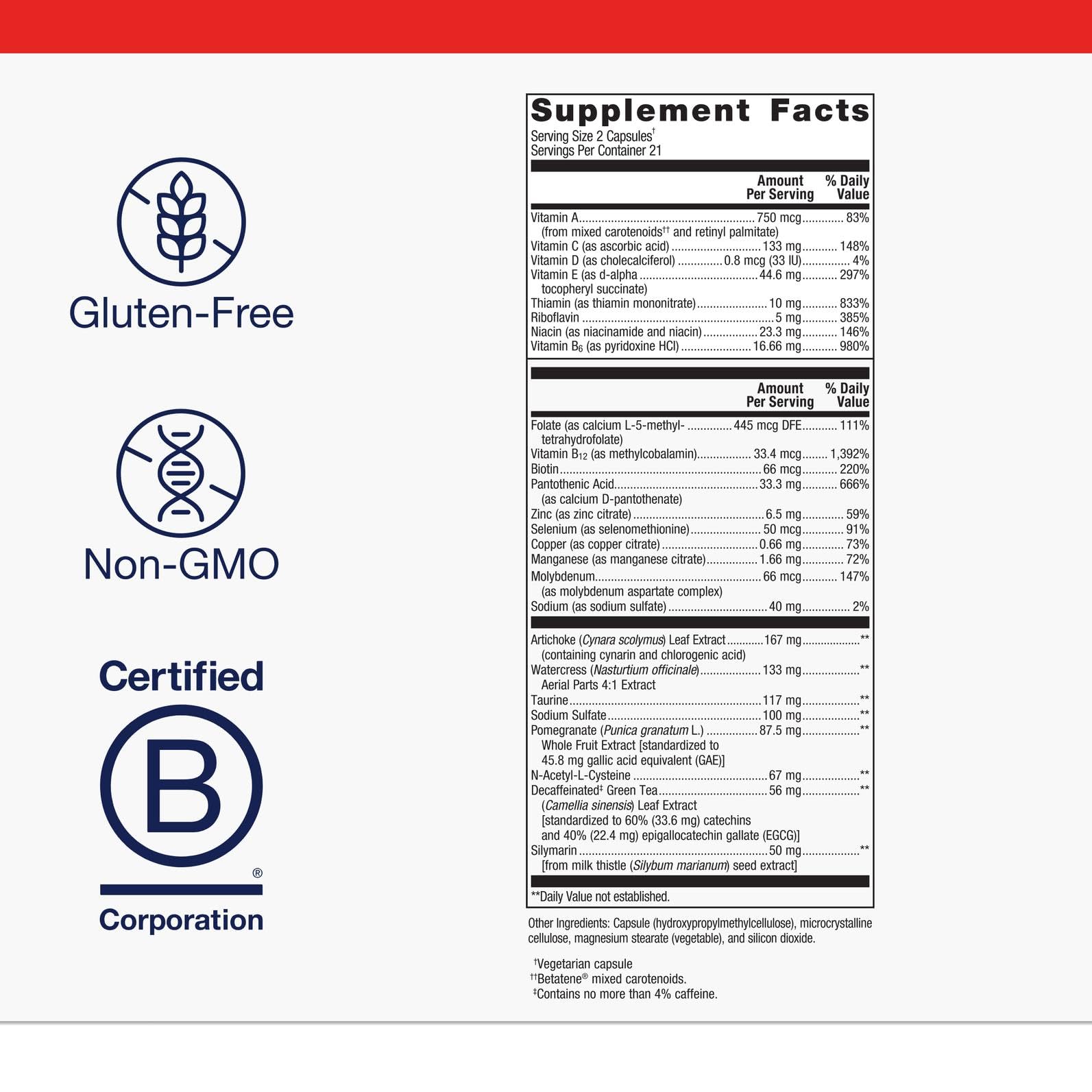Metagenics AdvaClear — Gélules faciles à avaler, intégration simple en routine.