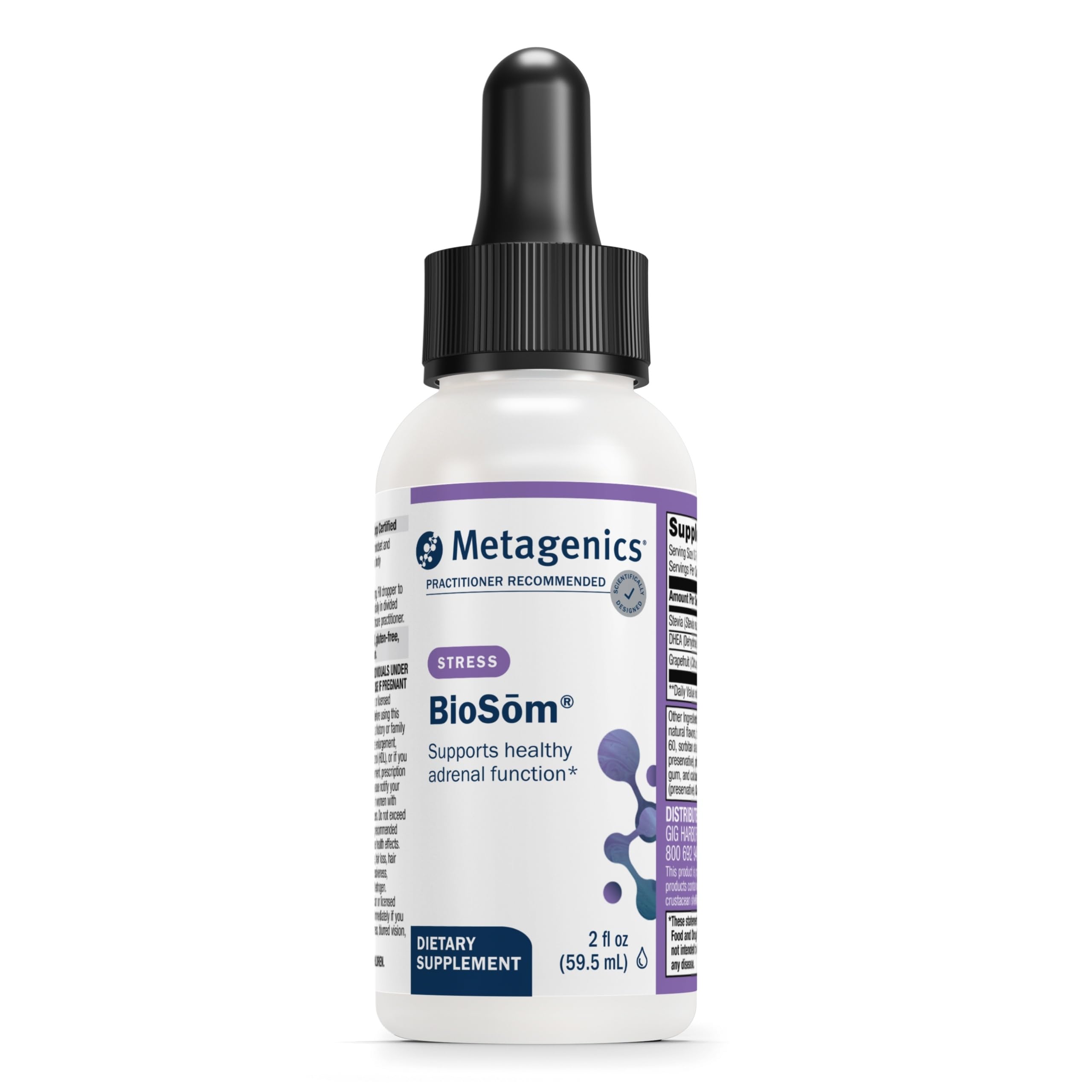 BioSom Metagenics: gouttes liposomales DHEA pour une utilisation pratique et énergie potentielle.