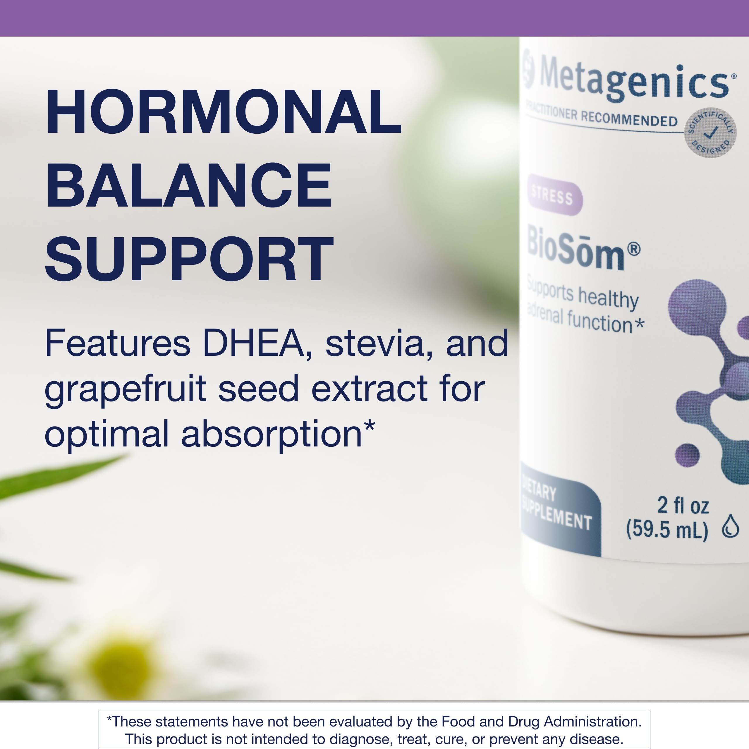 BioSom Metagenics: sans OGM et sans allergènes pour une prise en confiance.