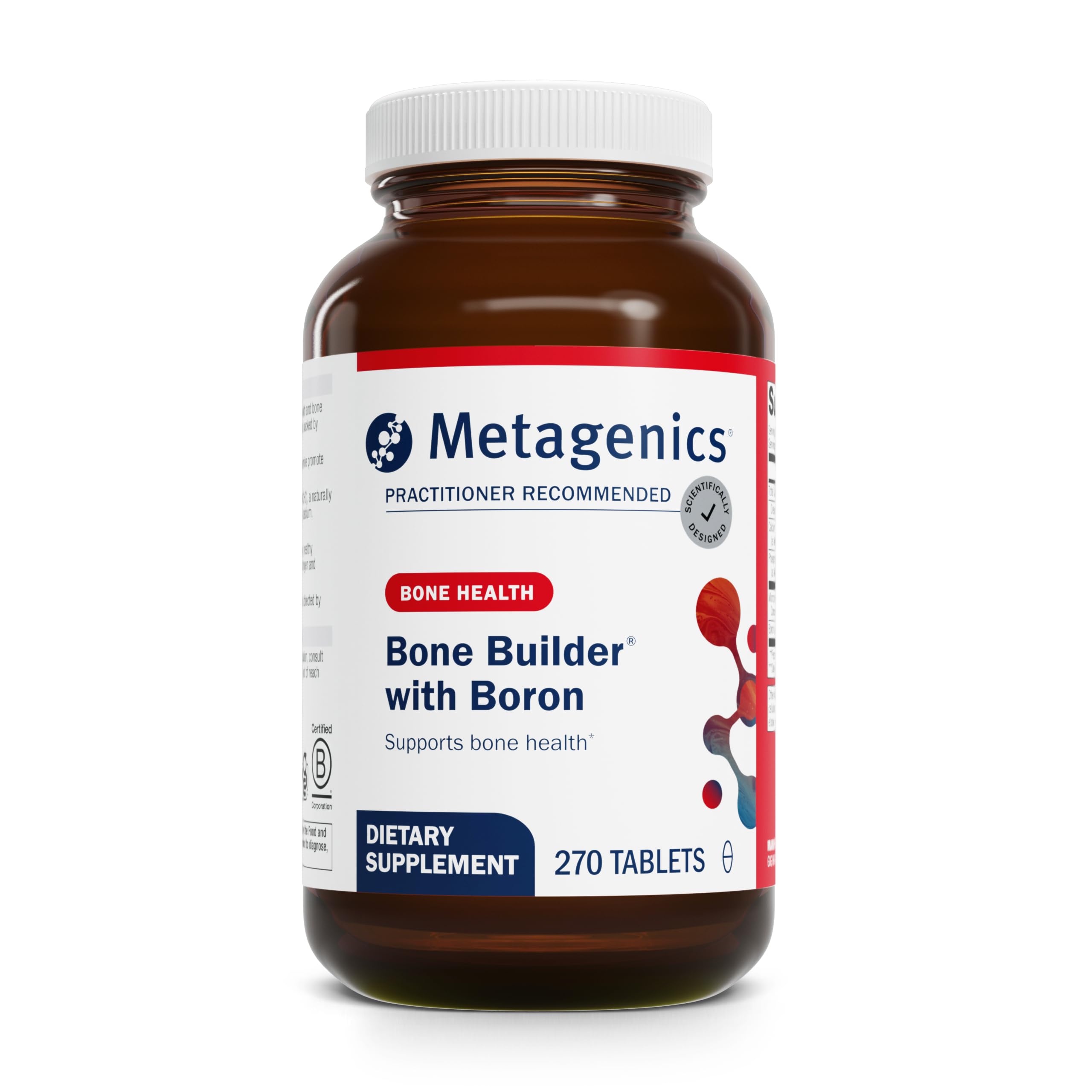 Metagenics Bone Builder tablettes-270: soutien potentiel à la densité osseuse au quotidien.