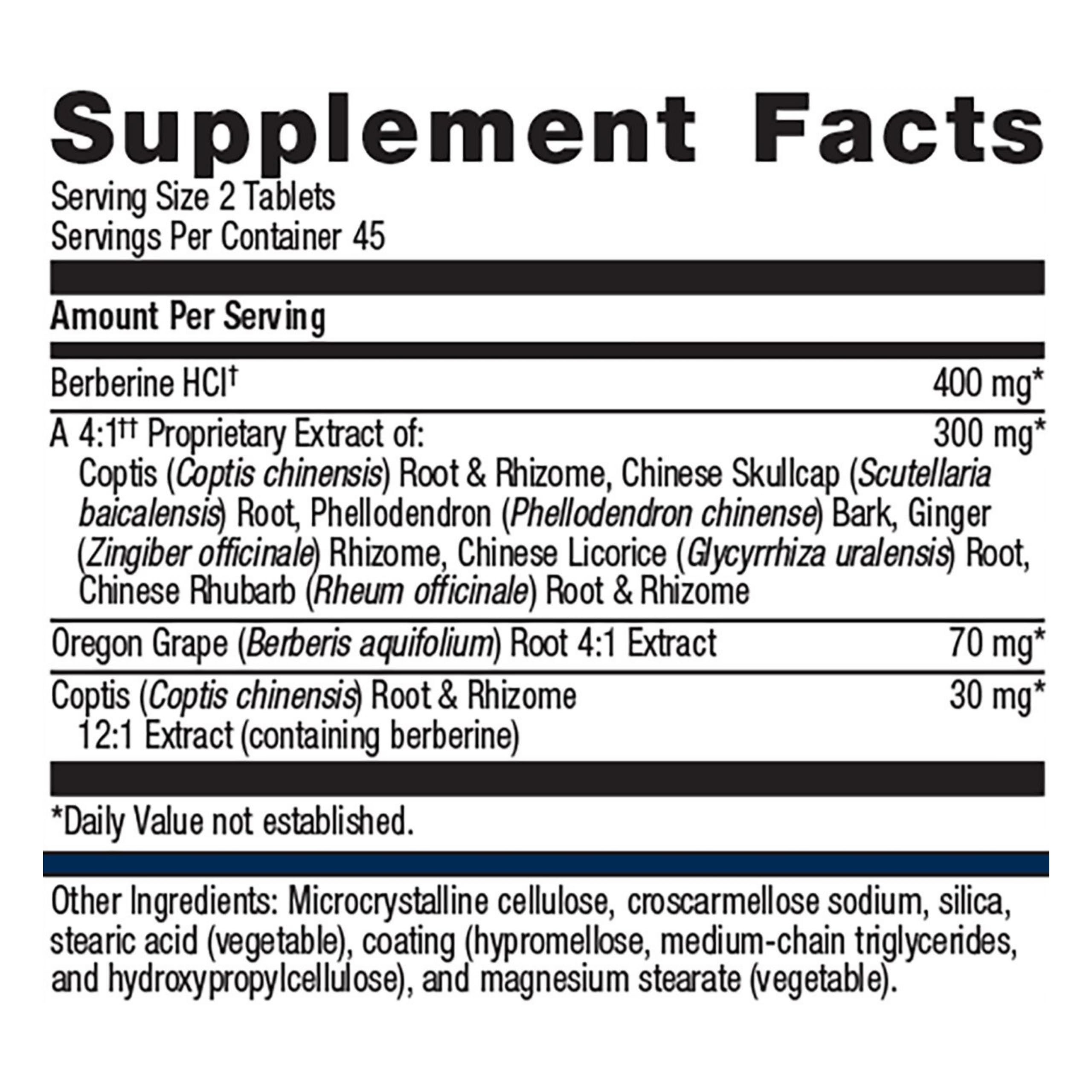 Candibactin-BR Metagenics – Berberine concentrée et extraits végétaux.