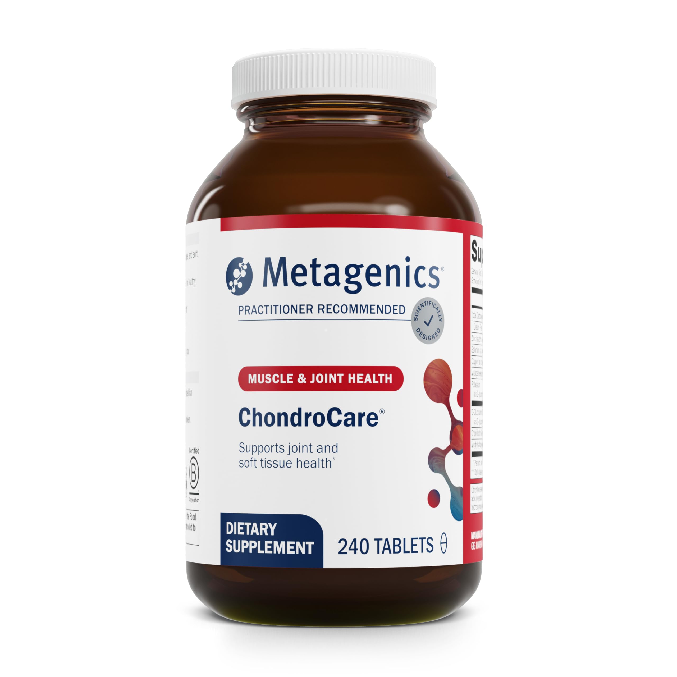 Metagenics ChondroCare – bouteille: format pratique pour soutenir mobilité quotidienne.