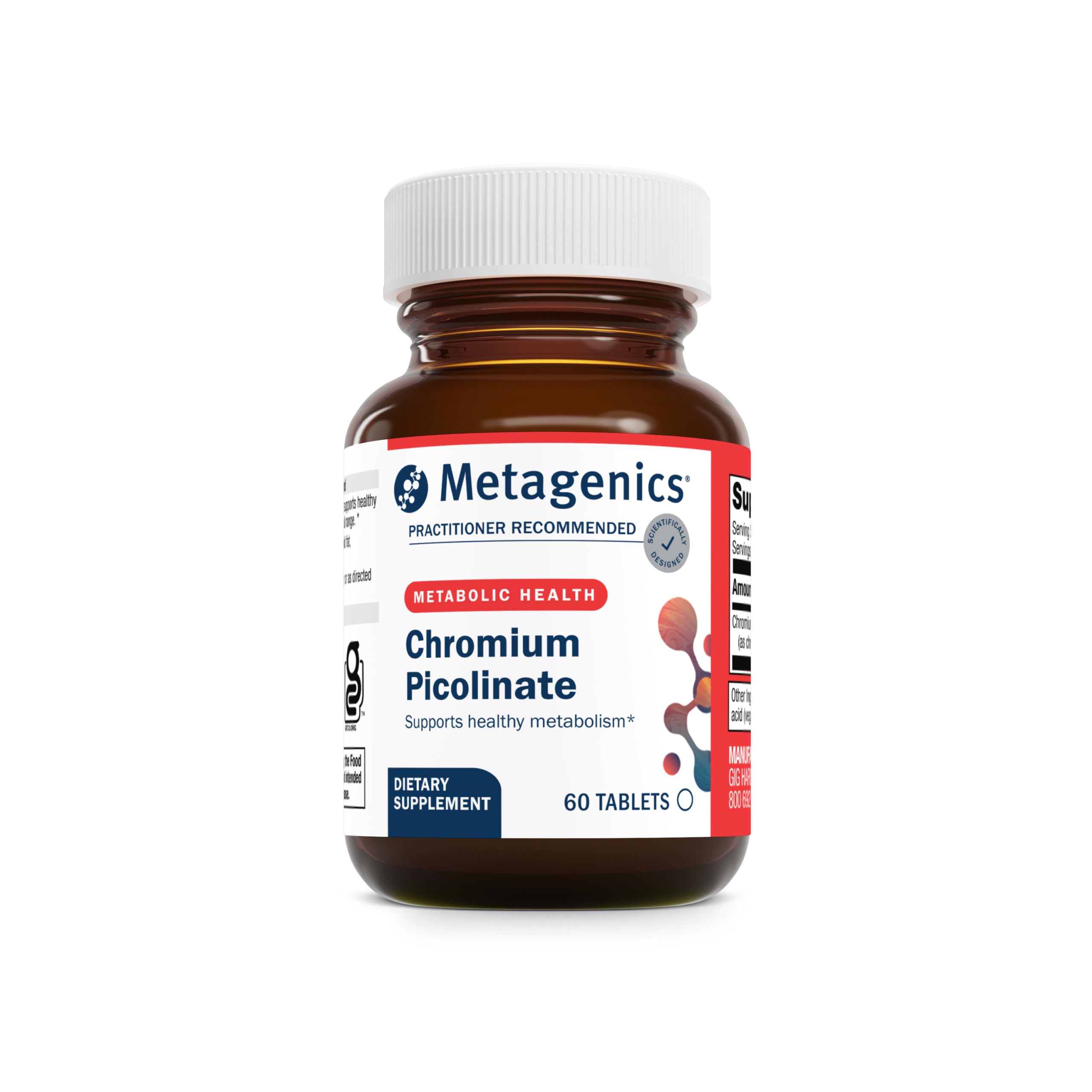 Metagenics Chromium Picolinate – bouteille visible, soutien potentiel au métabolisme énergétique