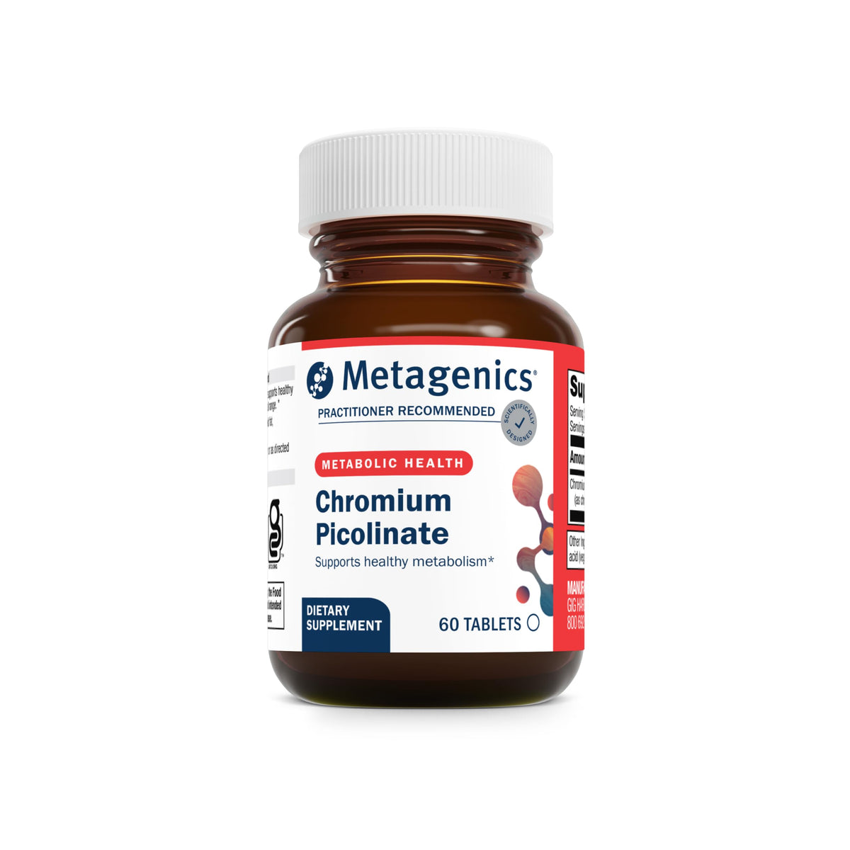 Metagenics Chromium Picolinate – bouteille visible, soutien potentiel au métabolisme énergétique
