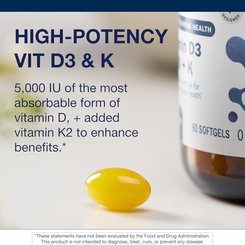 Capsules Metagenics D3K2 en gros plan, formulation sans gluten et sans OGM.