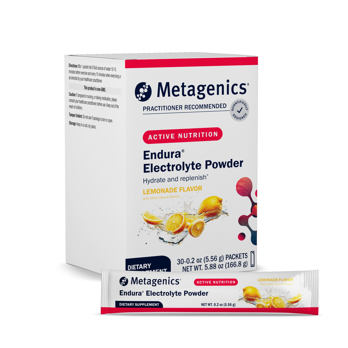 Bouteille Metagenics Endura prête à l’hydratation citronnade pour déplacement.