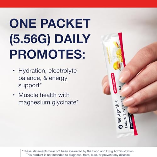 Sachets-dose Metagenics Endura, mesure précise des électrolytes.