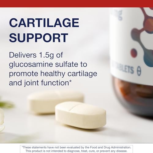Étiquette Metagenics Glucosamine Sulfate sur l'emballage, garantissant les ingrédients.