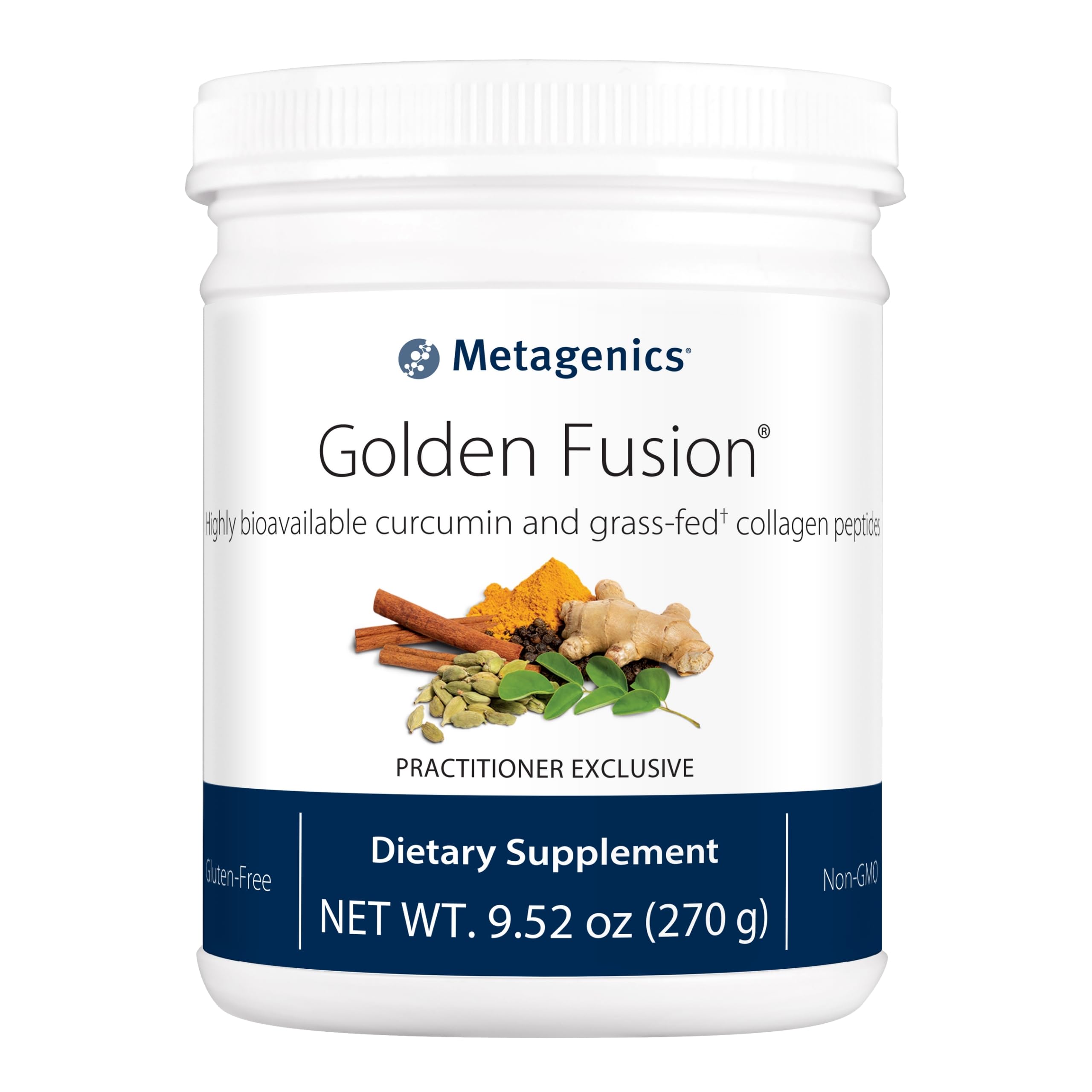 Metagenics Golden Fusion, poudre curcuma absorbable pour rituel quotidien.