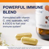 Metagenics Immune Active: EGCG et quercétine pour une protection antioxydante.